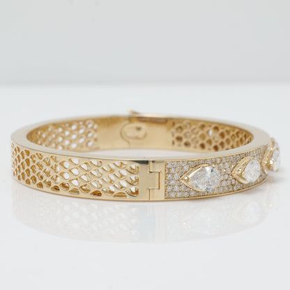 Teardrop Diamond Bangle Bracelet
