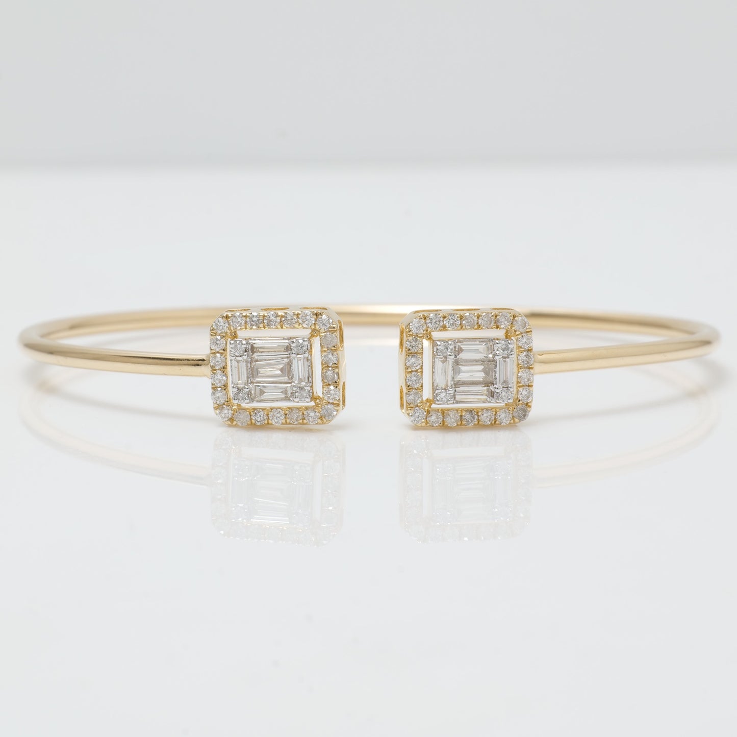 Baguette Diamond Open Cuff Bracelet