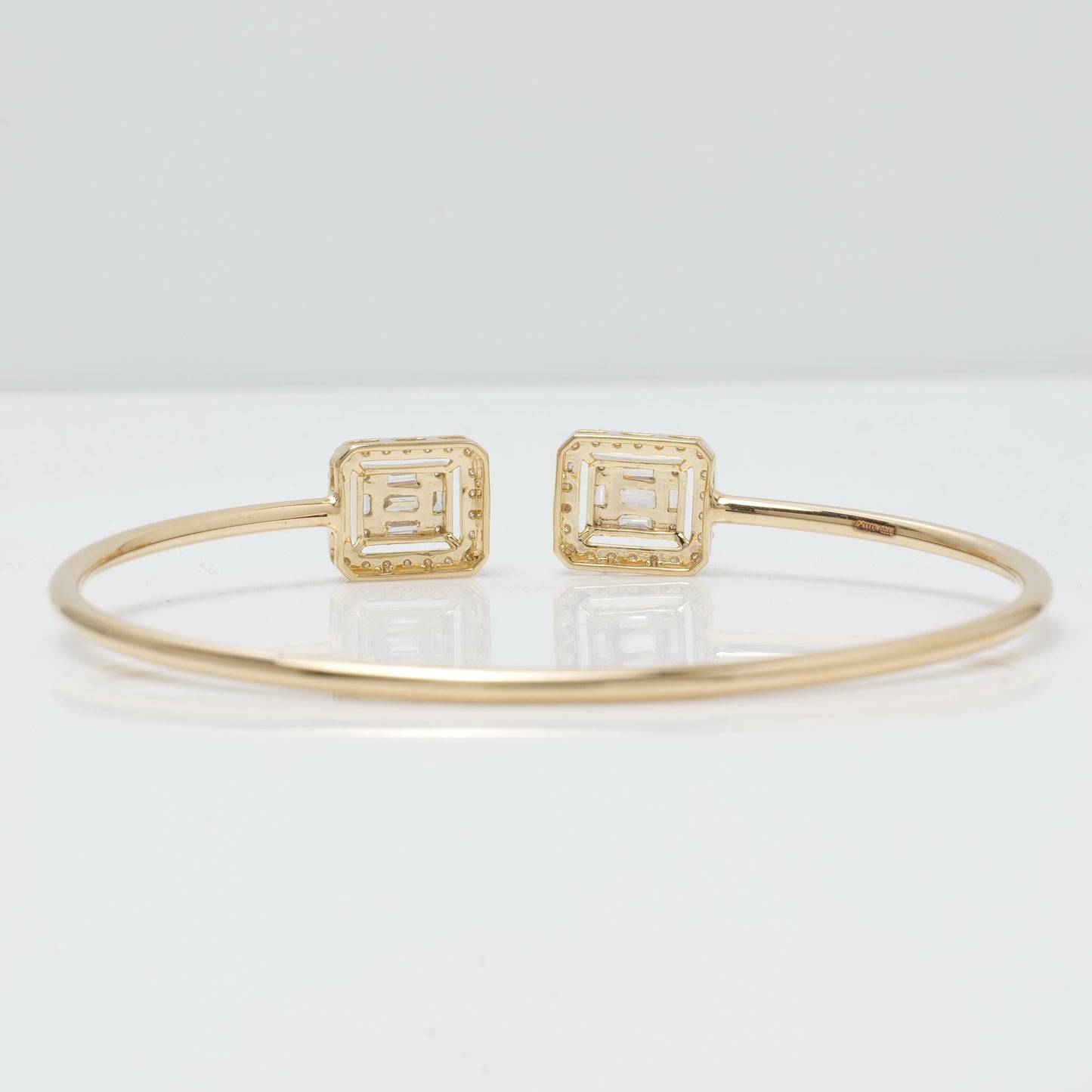 Baguette Diamond Open Cuff Bracelet