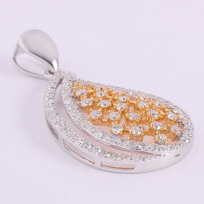 Teardrop Natural Diamond Pendant