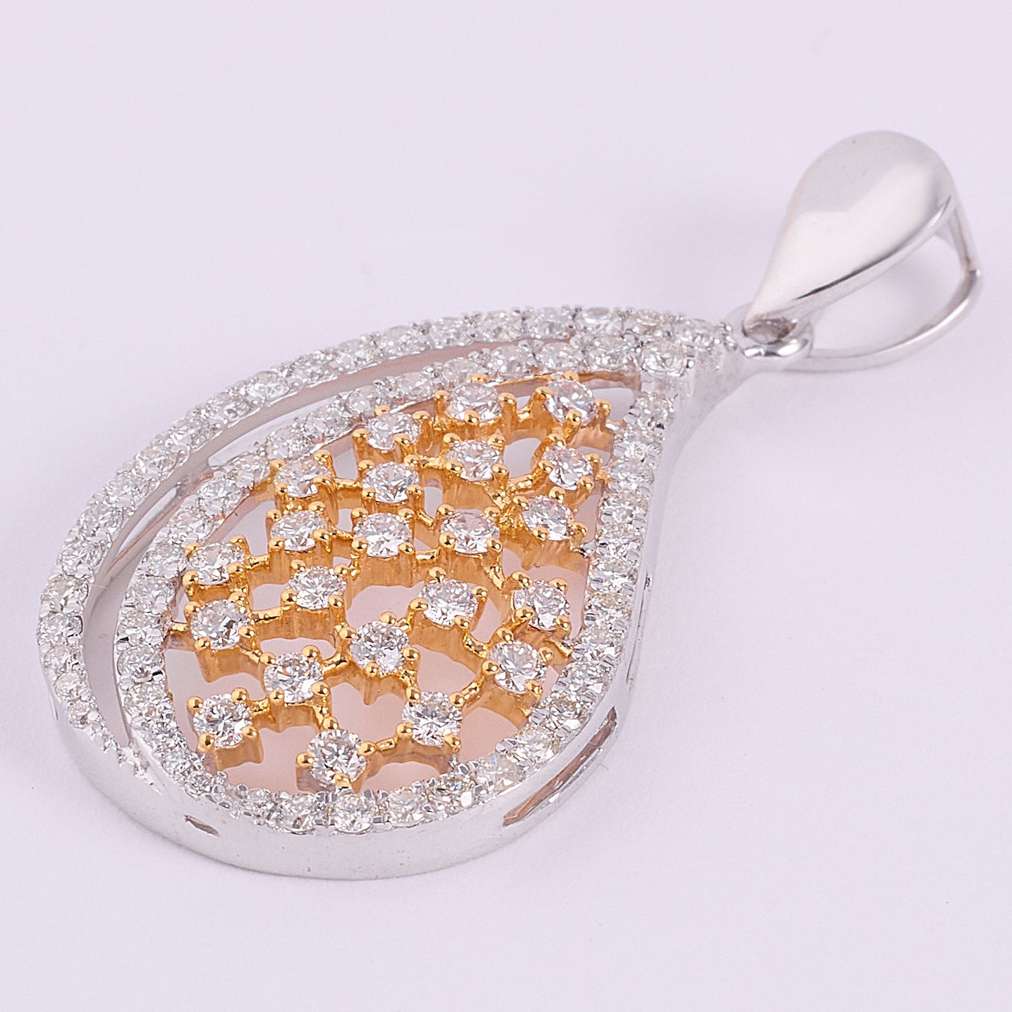 Teardrop Natural Diamond Pendant