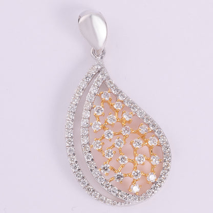 Teardrop Natural Diamond Pendant