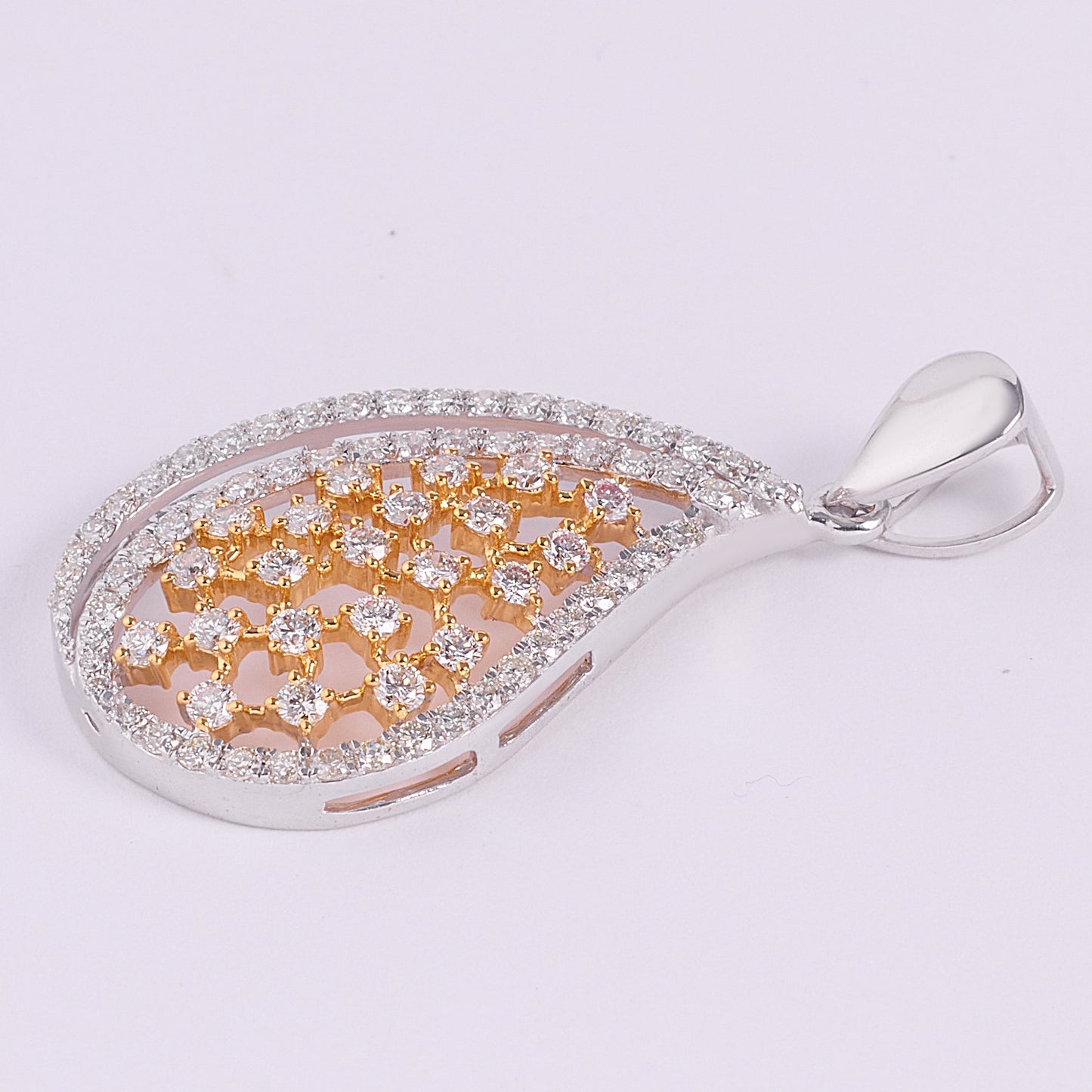 Teardrop Natural Diamond Pendant