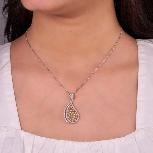 Teardrop Natural Diamond Pendant