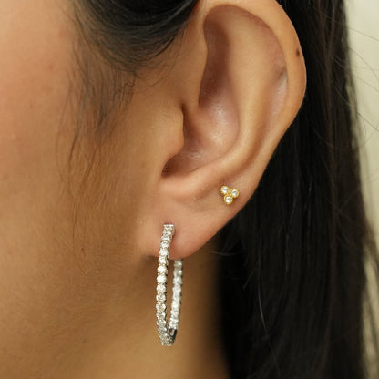 Inside Out Diamond Hoop Earrings
