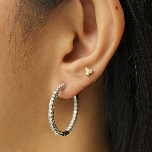 Inside Out Diamond Hoop Earrings