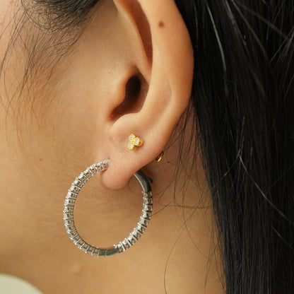 Inside Out Diamond Hoop Earrings