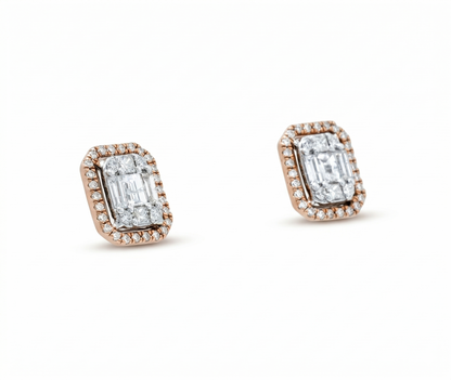 Diamond Halo Earrings