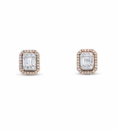 Diamond Halo Earrings