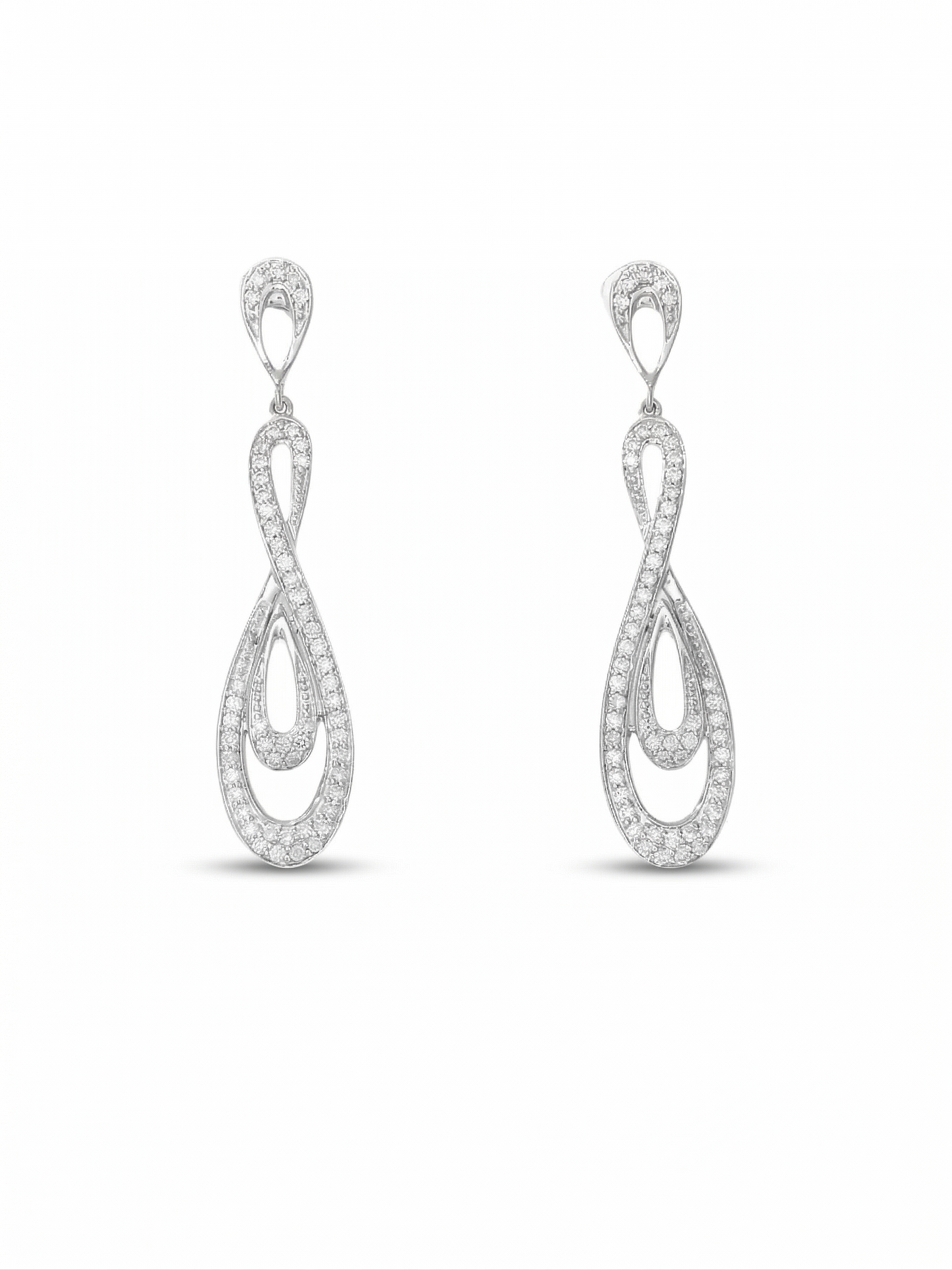 Diamond Infinity Dangle Earrings