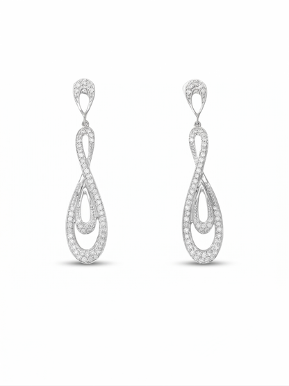 Diamond Infinity Dangle Earrings