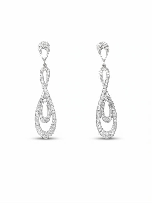 Diamond Infinity Dangle Earrings