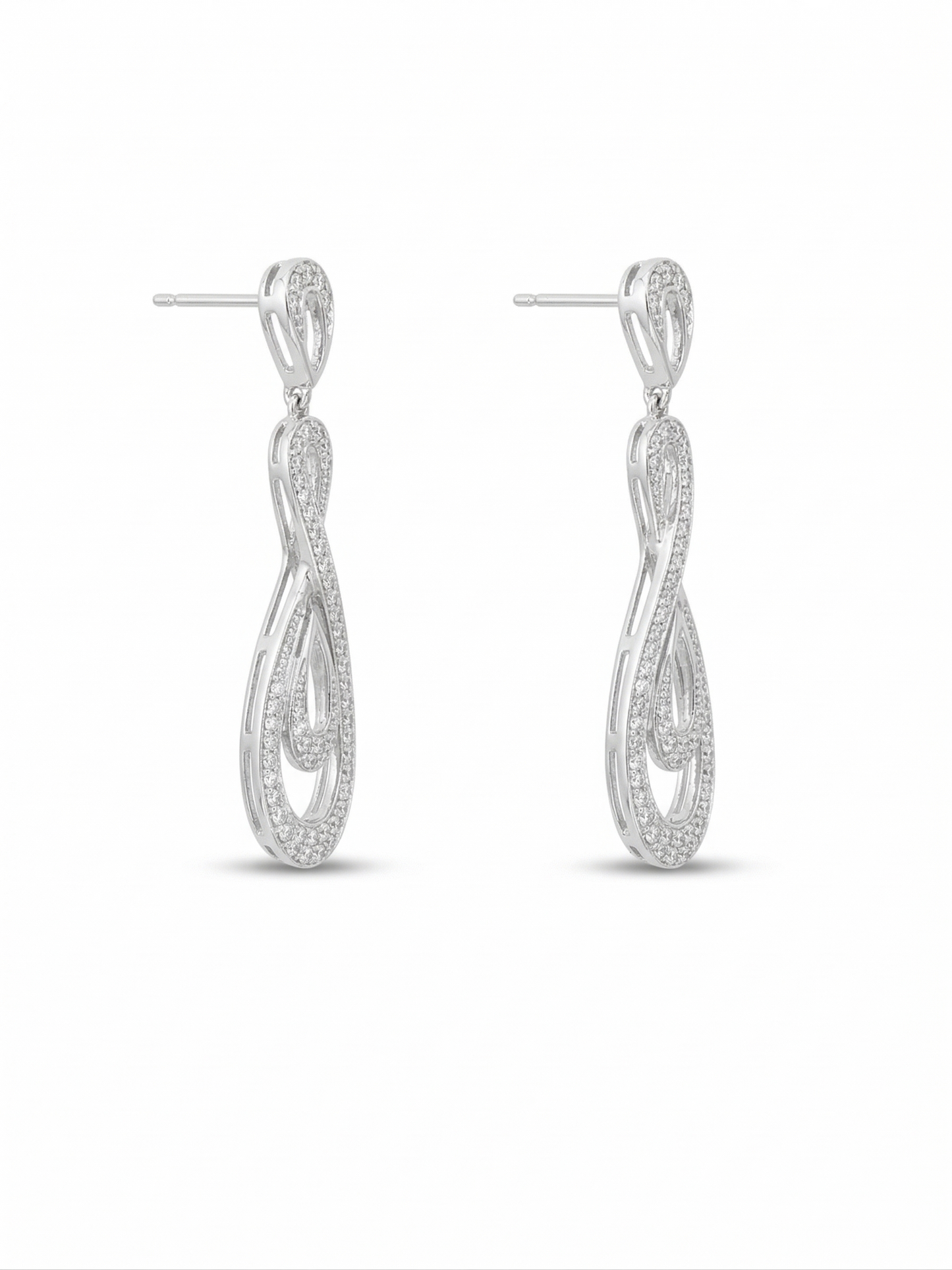 Diamond Infinity Dangle Earrings