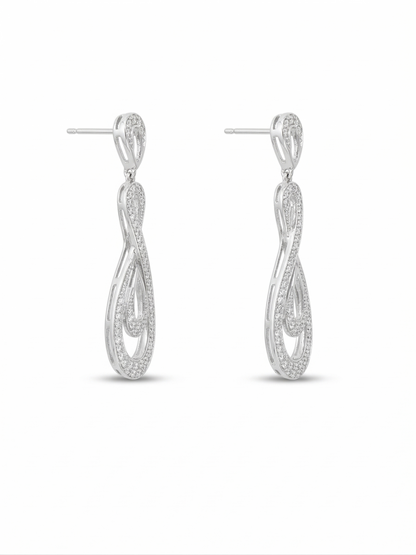 Diamond Infinity Dangle Earrings