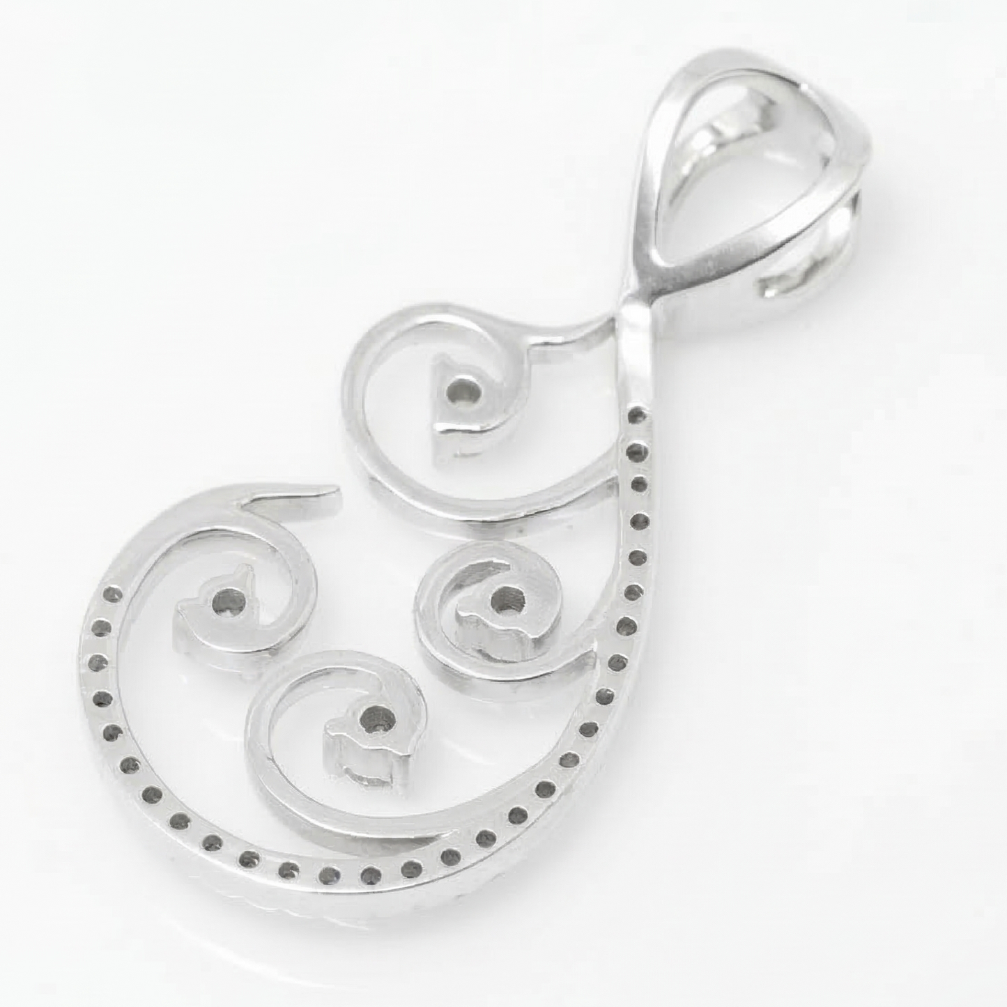 Floral Vine Natural Diamond Pendant