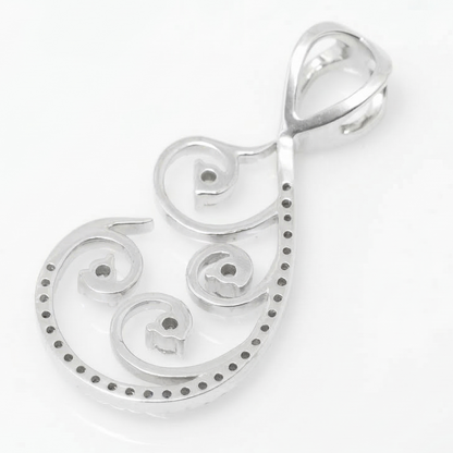 Floral Vine Natural Diamond Pendant