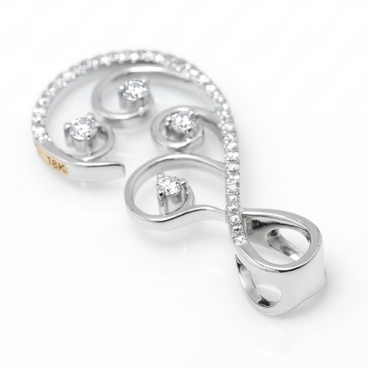 Floral Vine Natural Diamond Pendant