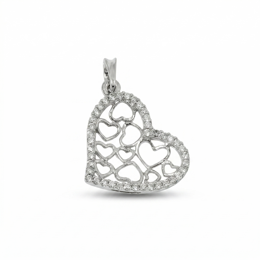 Heart Natural Diamond Pendan