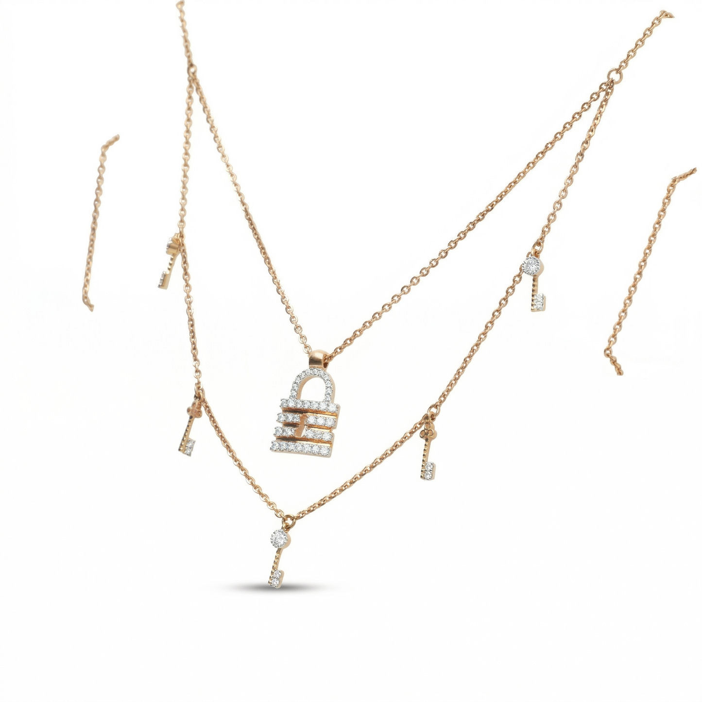 Lock & Key Diamond Necklace