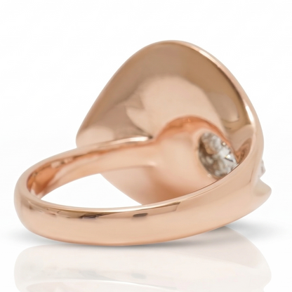 Leaf Cluster Natural Diamond Ring