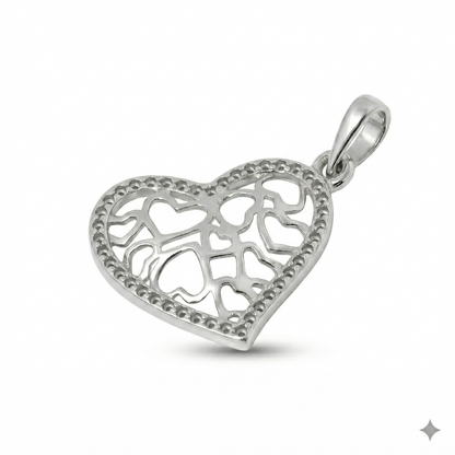 Heart Natural Diamond Pendan