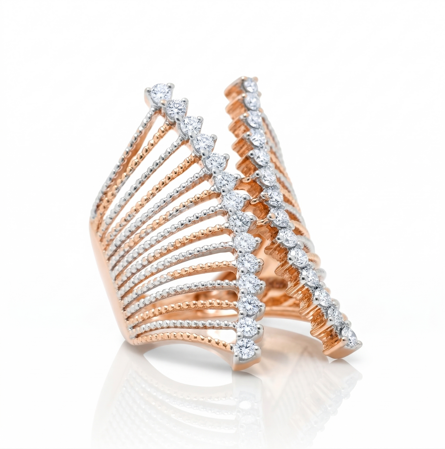 Cage Natural Diamond Band Ring