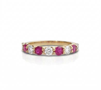Ruby Diamond Eternity Band