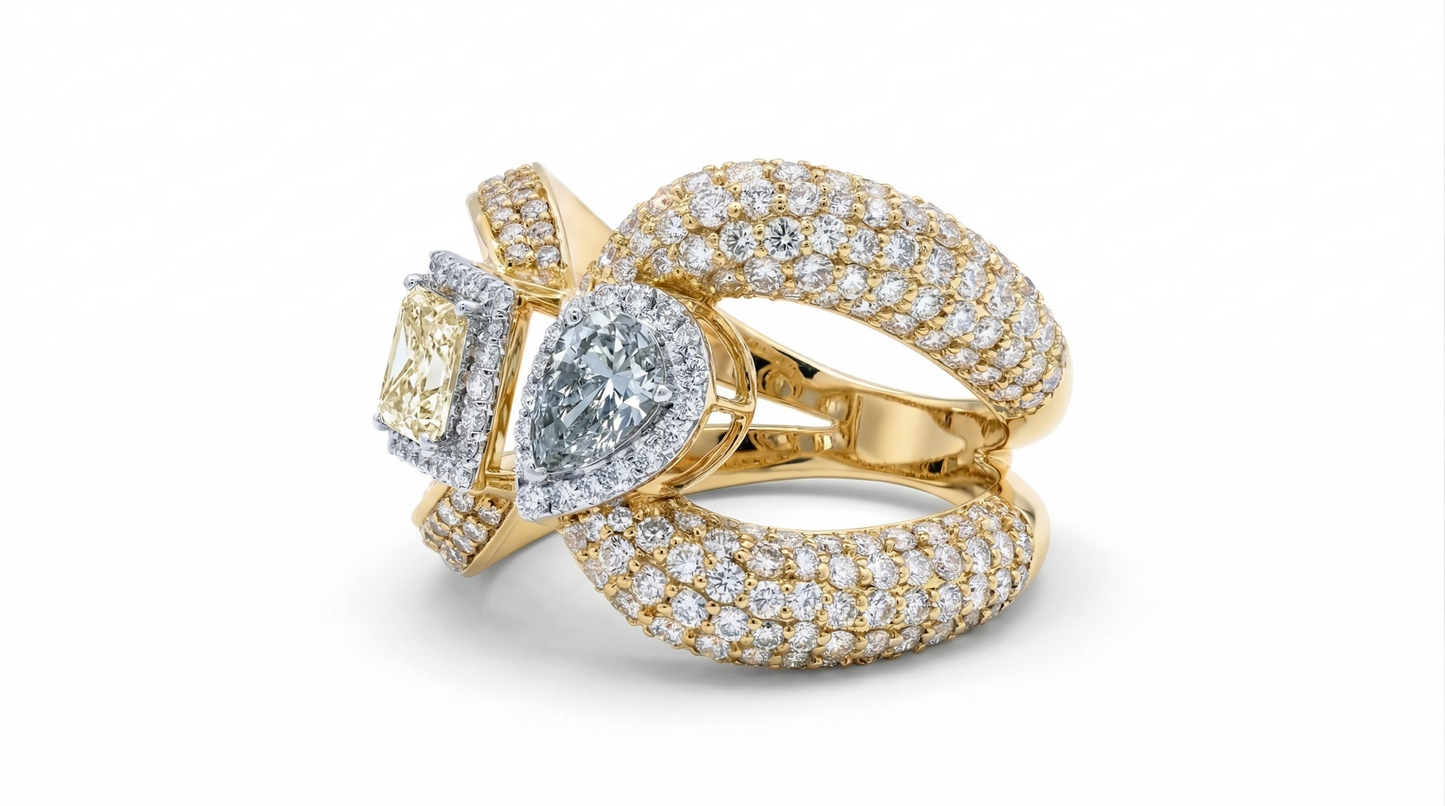 Dual Natural Diamond Ring