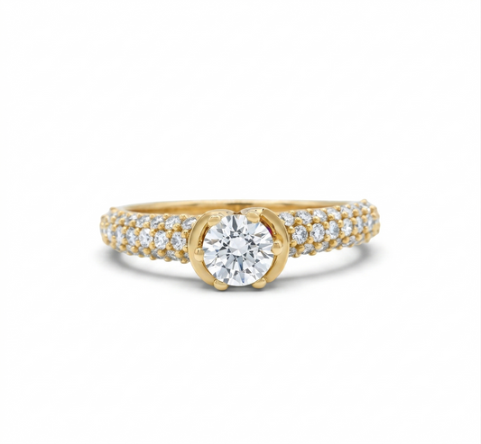 Solitaire Engagement Diamond Ring