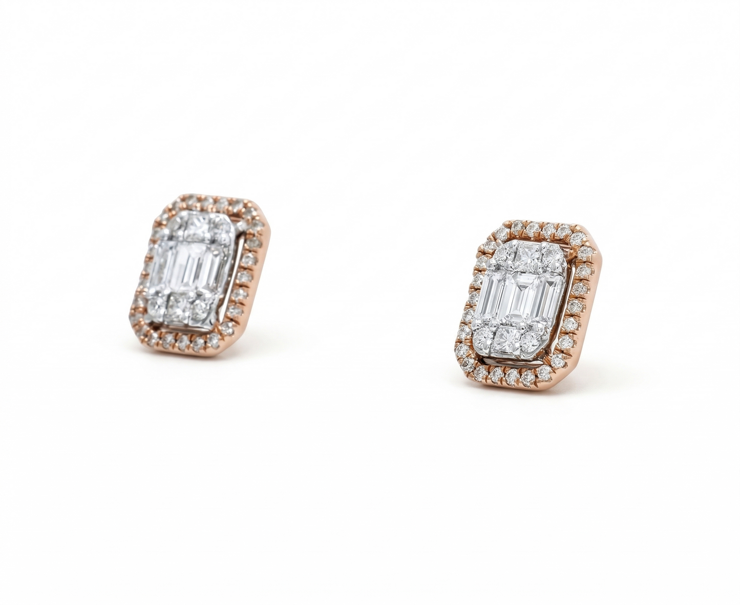 Diamond Halo Earrings