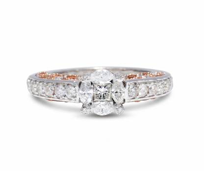 Illusion Set  Fancy Natural Diamond Ring