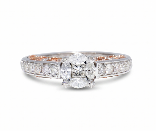 Illusion Set  Fancy Natural Diamond Ring