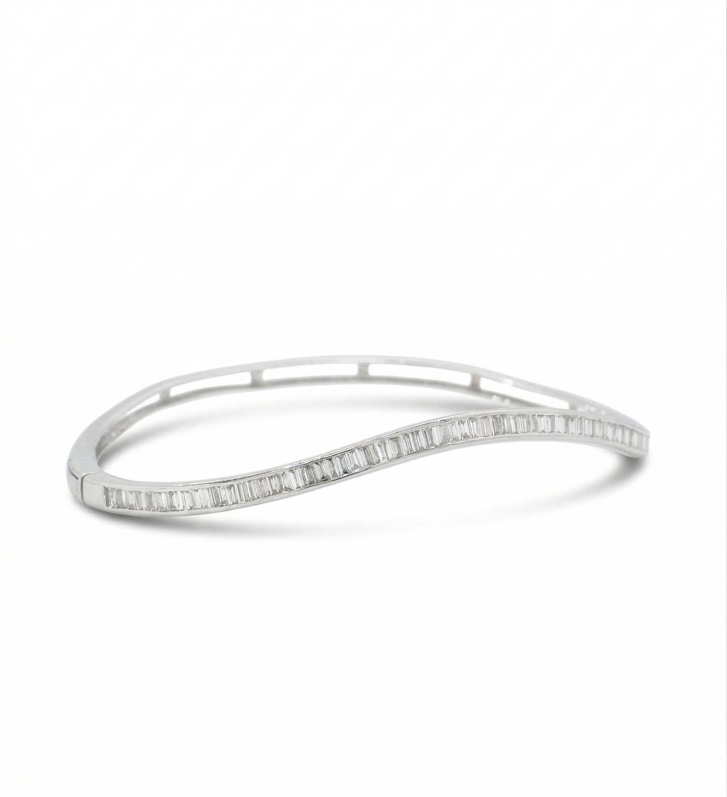 Baguette Natural Diamond Eternity Minimalistic Bracelet