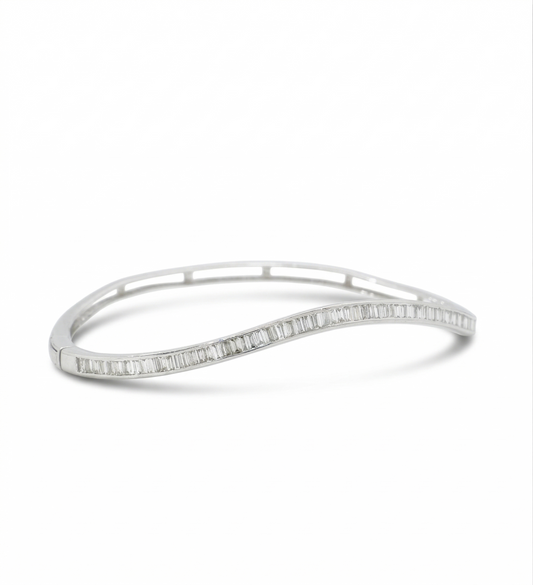 Baguette Natural Diamond Eternity Minimalistic Bracelet