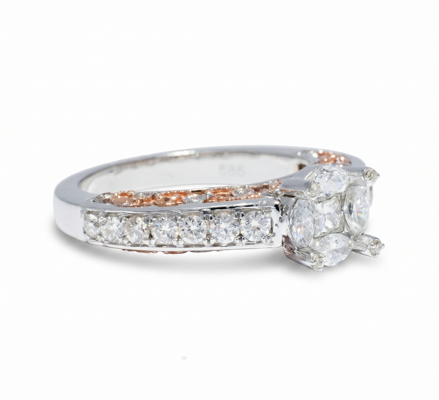 Illusion Set  Fancy Natural Diamond Ring