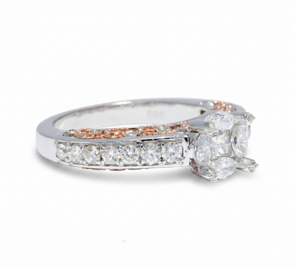 Illusion Set  Fancy Natural Diamond Ring