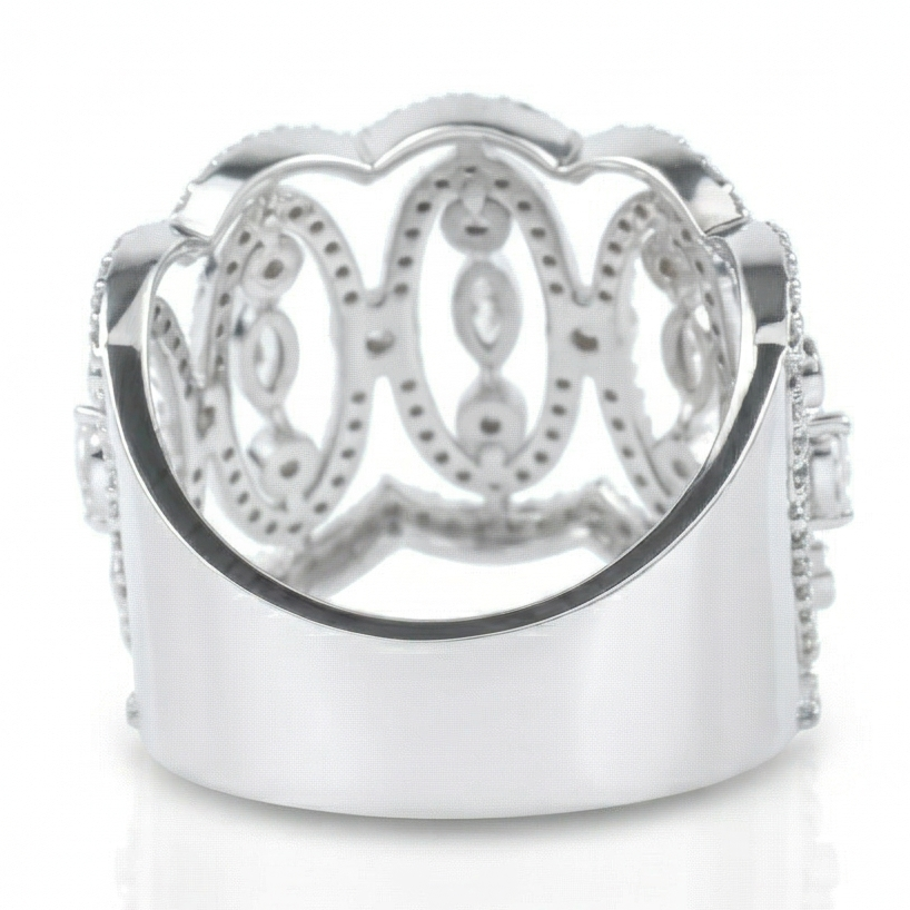 Marquise Wide Diamond Band Ring