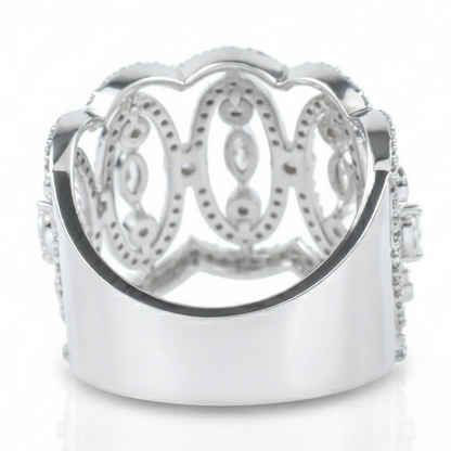 Marquise Wide Diamond Band Ring