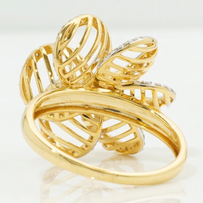 Floral Natural Diamond Cocktail Ring