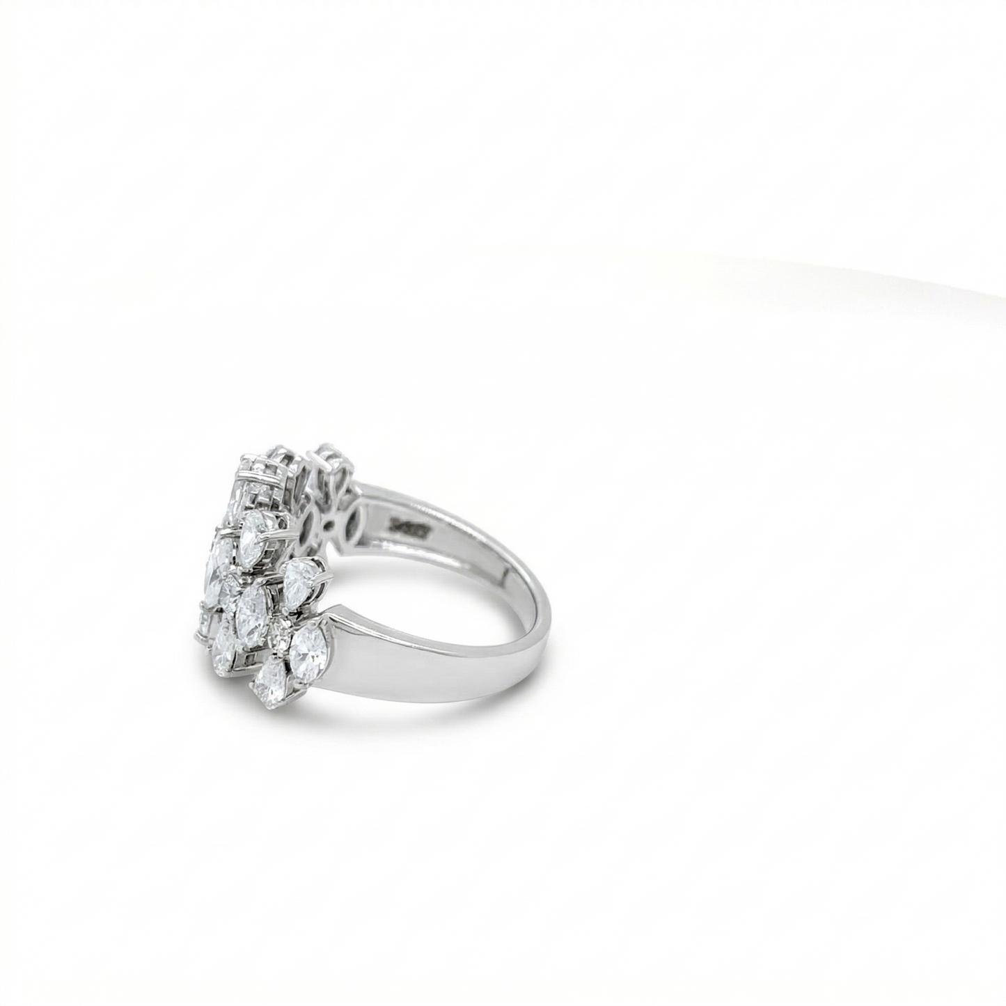Cluster Floral Fancy Natural Diamond Ring