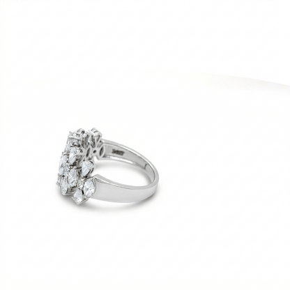 Cluster Floral Fancy Natural Diamond Ring