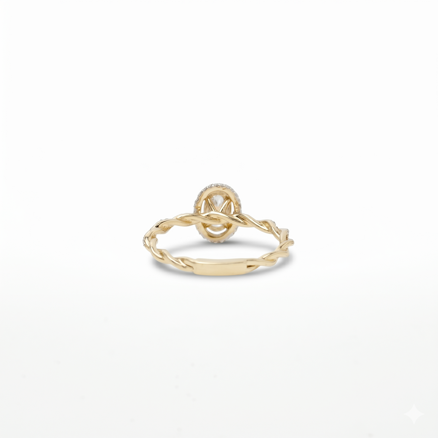 Oval Halo Natural Diamond Ring
