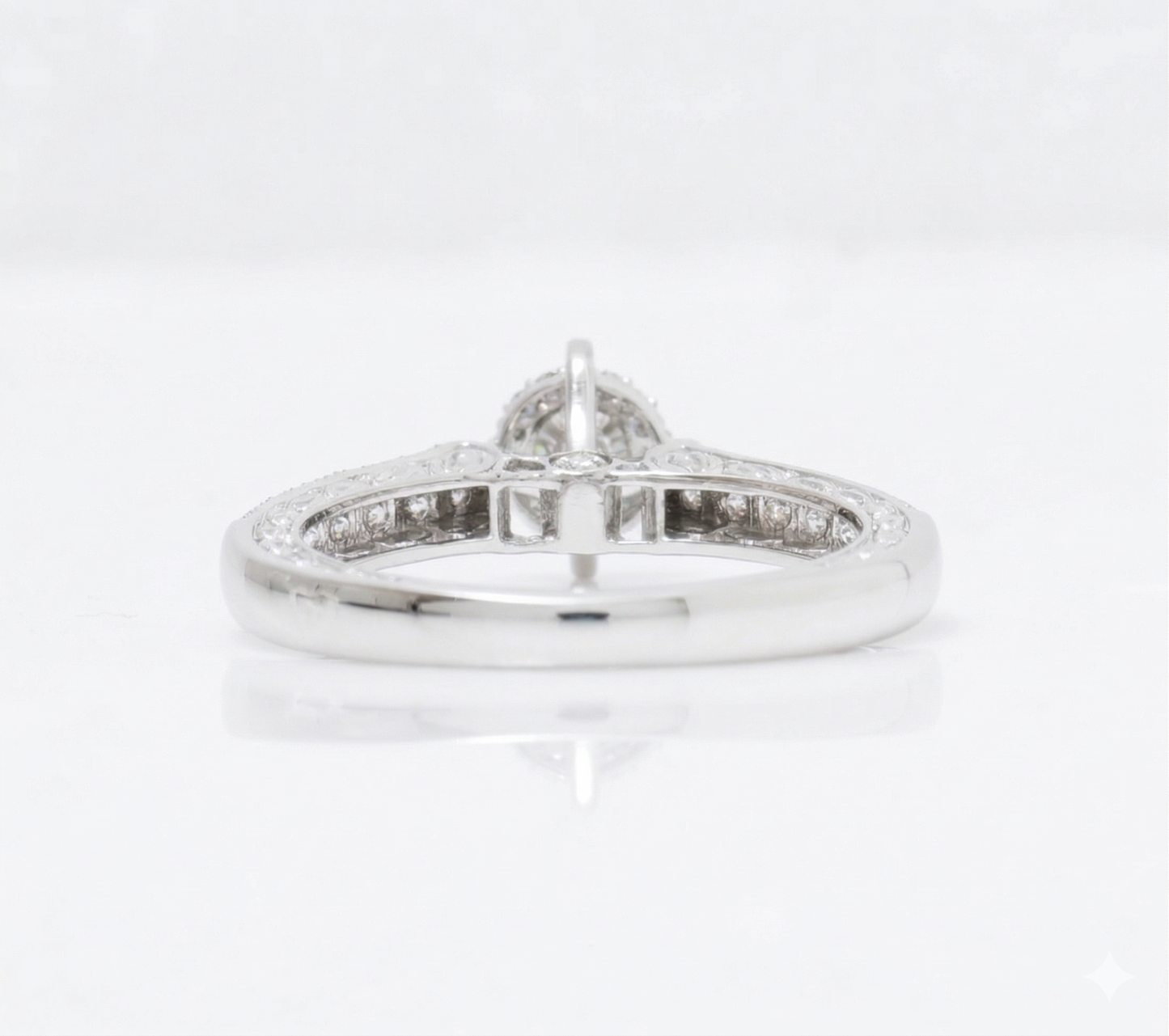 Natural Diamond Round Halo Engagement Ring 14K Gold