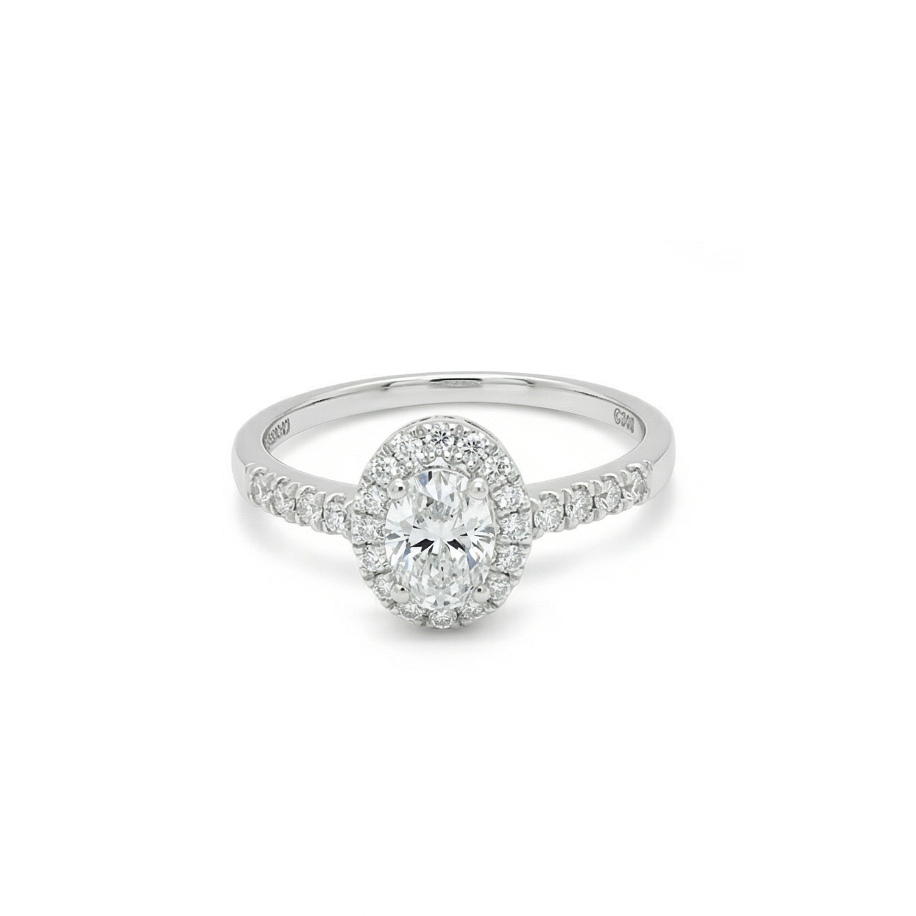 Oval Halo Diamond Ring
