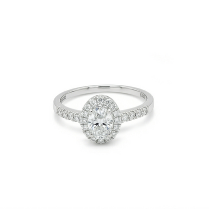 Oval Halo Diamond Ring