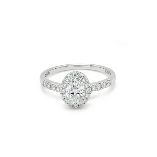 Oval Halo Diamond Ring