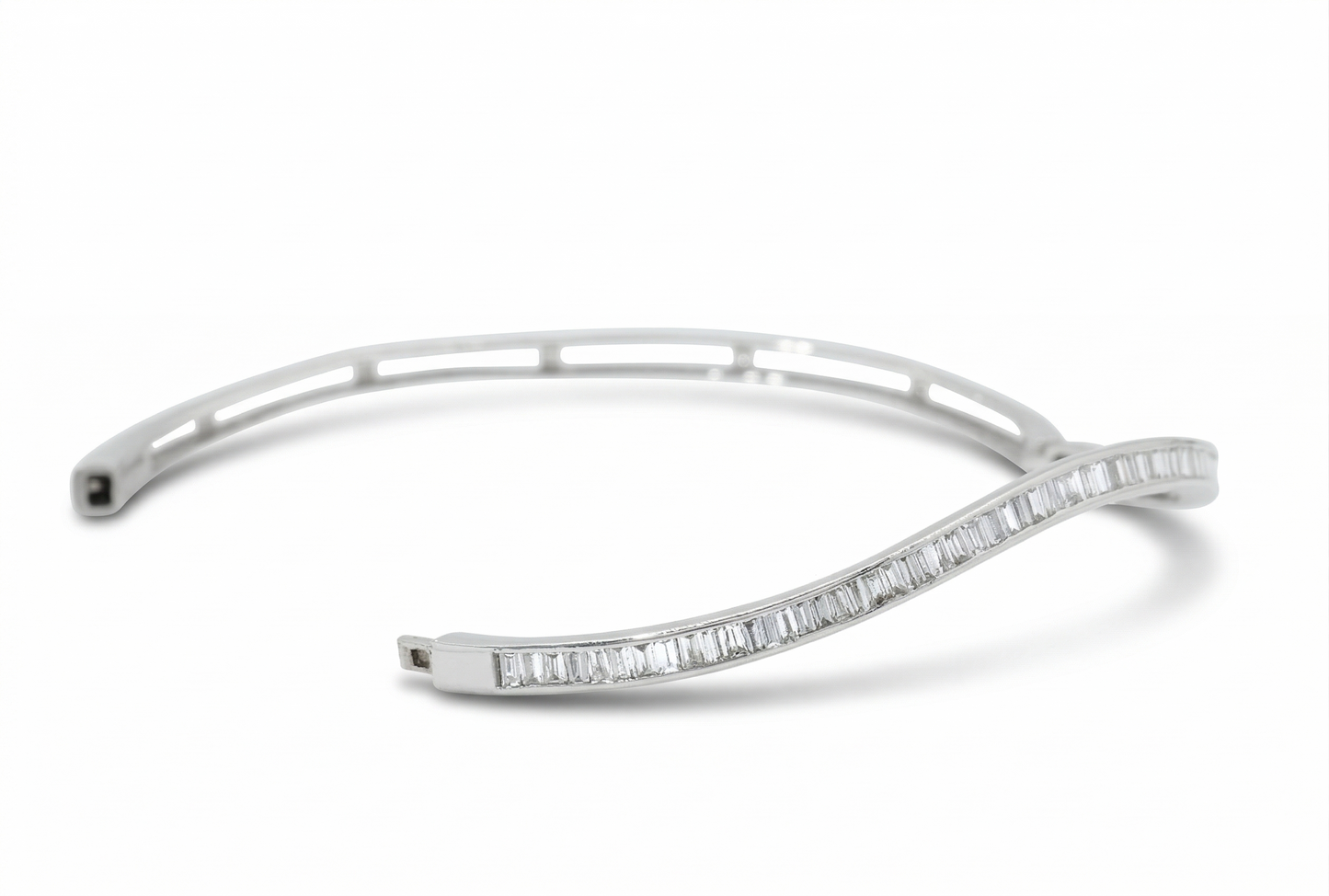 Baguette Natural Diamond Eternity Minimalistic Bracelet