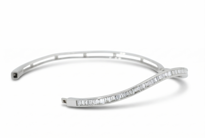 Baguette Natural Diamond Eternity Minimalistic Bracelet