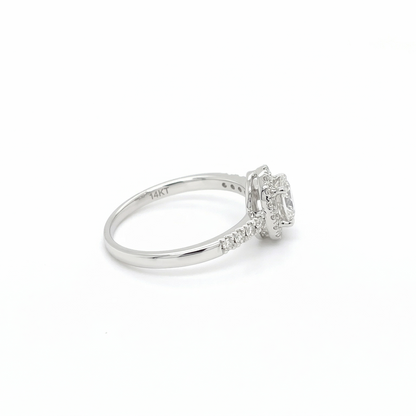 Oval Halo Diamond Ring