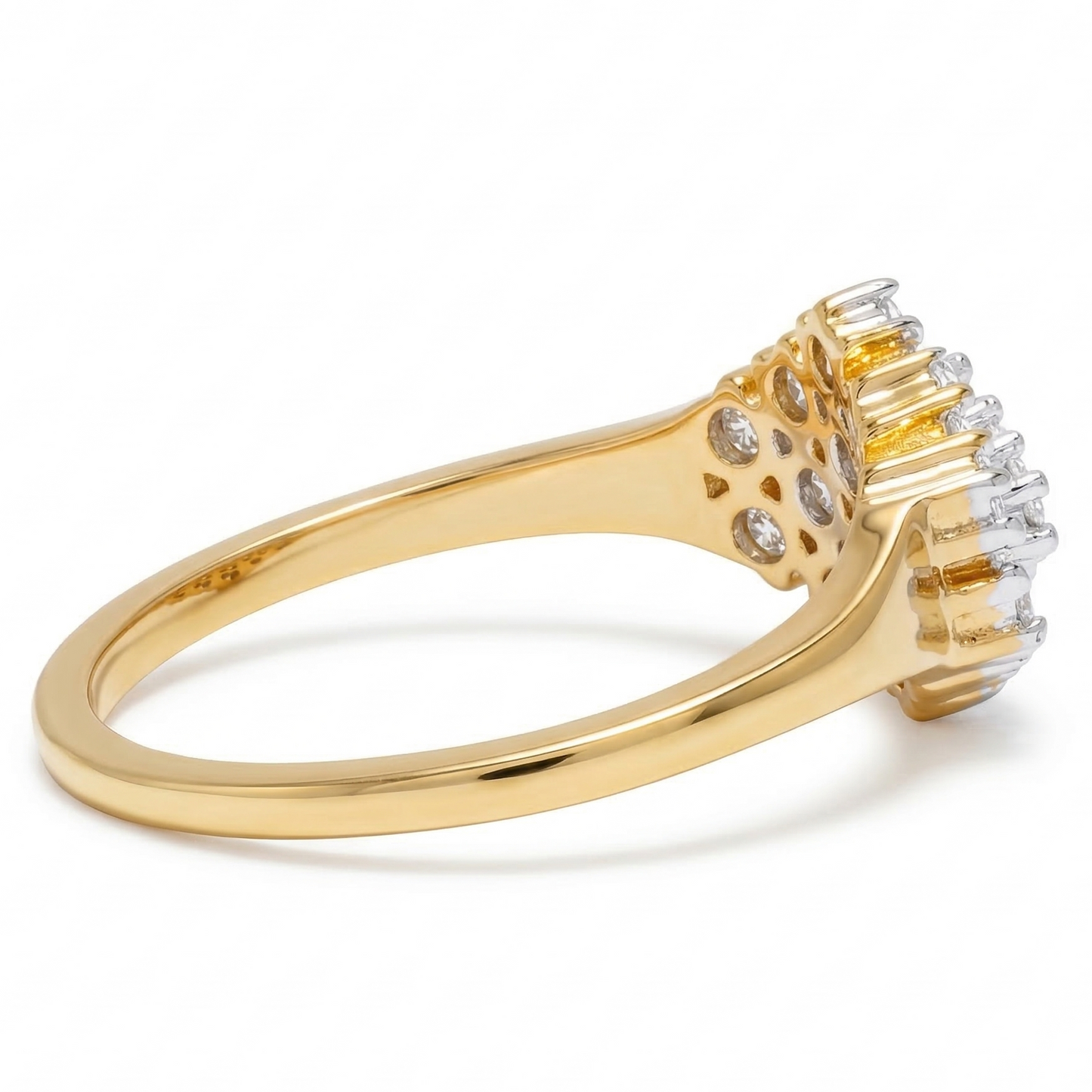 Snowflake Cluster Natural Diamond Ring
